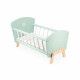 Lit en bois pour poupon, mobilier accessoire poupon, lit vert, jouet imitation enfant dès 3 ans JANOD