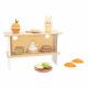 Marchande en bois, stand de pâtisserie et 13 accessoires, gâteaux, jouet imitation, dinette pour enfant dès 3 ans JANOD