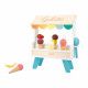 Marchande en bois, stand de glaces et 14 accessoires, jeu magnétique, jouet imitation, dinette pour enfant dès 3 ans JANOD