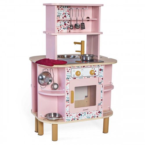 Janod - Cuisine Enfant Rose (bois) : : Jeux et Jouets