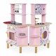 Cuisine en bois, cuisine jouet, dinette + 8 accessoires, sonore + lumineuse, cuisine ouverte double face, enfant dès 3 ans JANOD