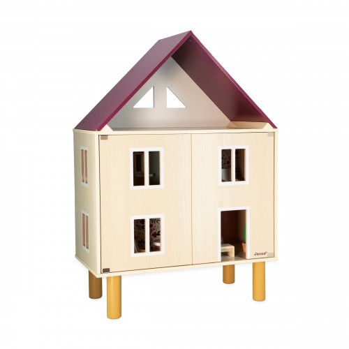 Maison de poupée en bois, maison de poupées Twist, 11 accessoires, magnétique, pour enfant dès 3 ans JANOD