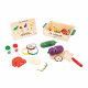 Dinette enfant, set cuisine jouet en bois et feutrine, ratatouille, 32 accessoires, jouet imitation pour enfant dès 3 ans JANOD