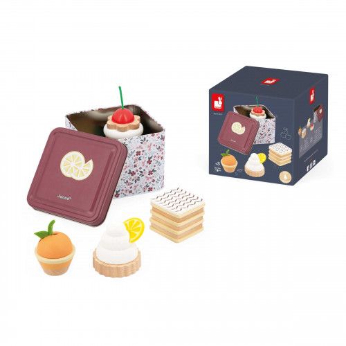 Coffret patisseries jouet - Accessoire dinette bois enfant 3 ans Janod