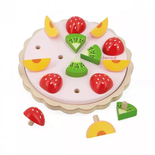 Jeu encastrement : Accessoires cuisine bois - Tarte aux fruits - Janod