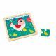 Puzzle bois bébé, puzzle 9 pièces Poulette Henriette, FSC, motricité bébé enfant dès 18 mois JANOD