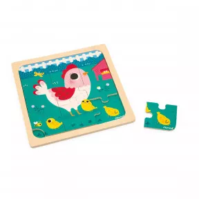 Goula - Puzzle magnétique interchangeable - Puzzle enfant en bois - Dès 1  an - 12 pièces - Multicolore