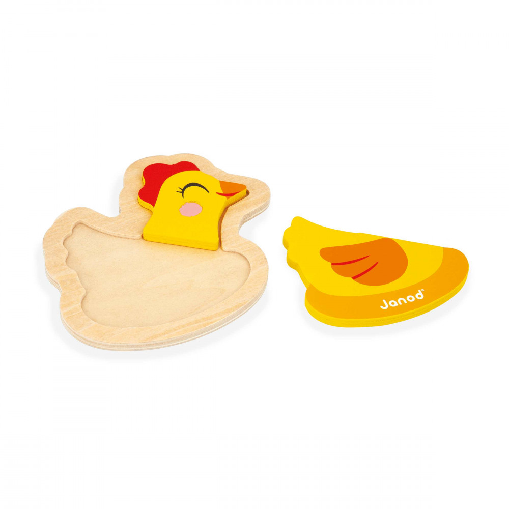 4 Puzles Evolutivos - Granja : Puzzles de madera Primera infancia Janod ...