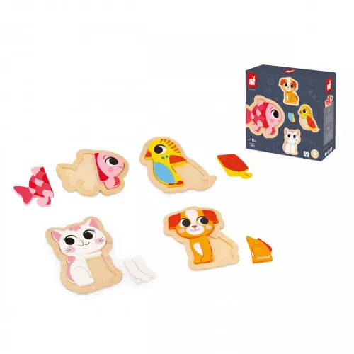 Jouets en bois Set Puzzle et jeu animaux Safari Petitcollage® - Ekobutiks®  l ma boutique écologique