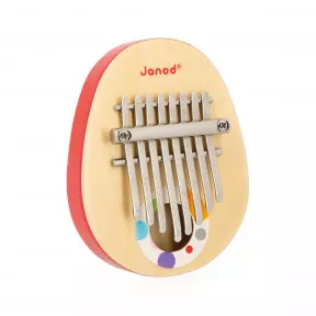 Janod - Confetti Wooden Rock Guitar - Pretend Play Musical Toy - Includes 4  Plastic Strings + 4 Spare Ones - 3 Years +, J07644