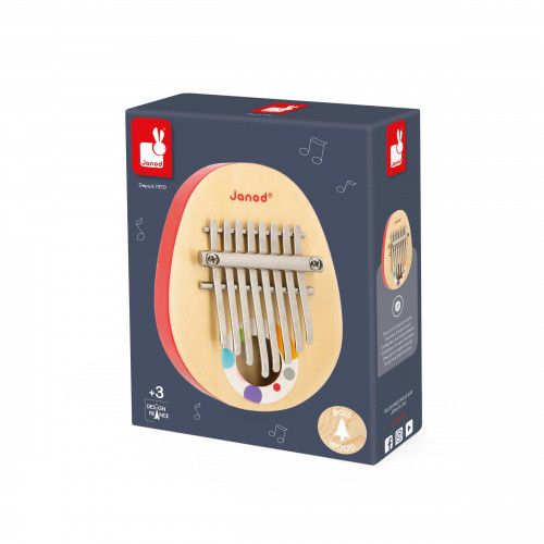 Kalimba en bois, jouet imitation instrument musique enfant, Confetti, dès 3 ans JANOD