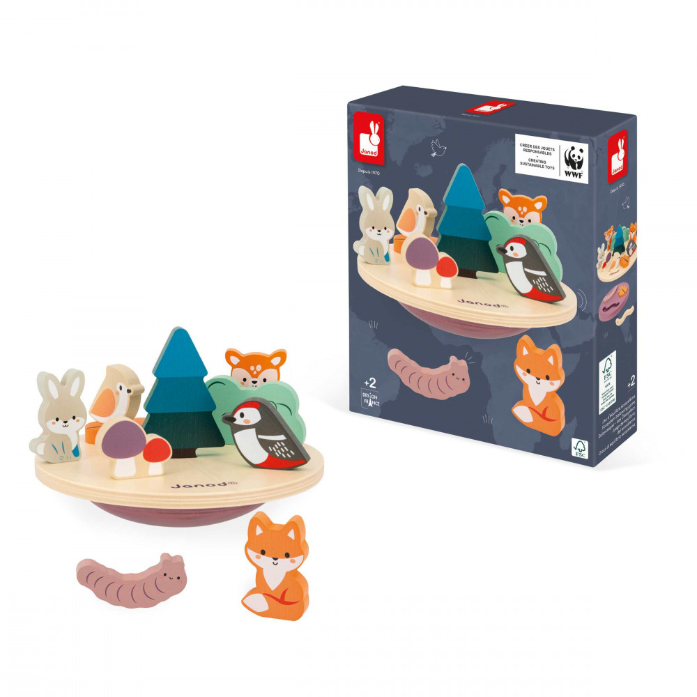 Janod Balance-Spiel Aus FSC-Holz – Ökosystem Lernspiel Ab 24 Monate (WWF Kollektion)