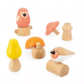 Birds And Mushrooms Screw Toys