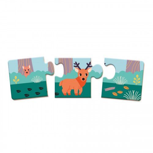 Lot puzzles évolutifs pour enfant animaux - Jouet carton Janod et WWF®