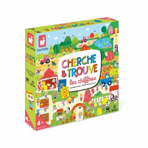 Jeu Cherche et trouve Les chiffres, jeu éducatif alphabet enfant Janod