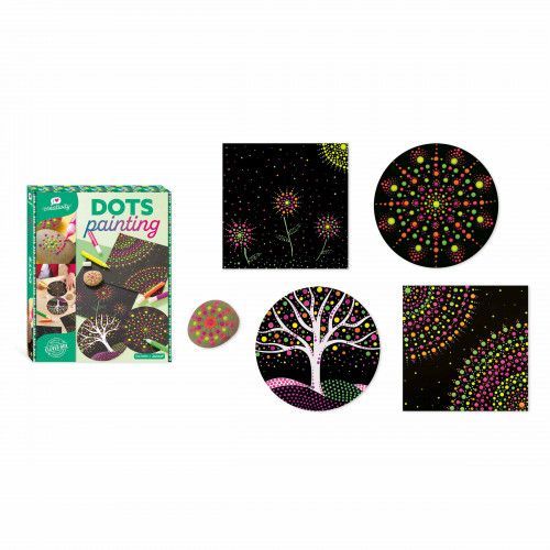 Coffret loisir créatif DOTS PAINTING, kit créatif peinture avec instructions Hachette x JANOD