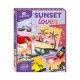 Coffret loisir créatif SUNSET LOVER, kit créatif peinture et pochoirs avec instructions Hachette x JANOD