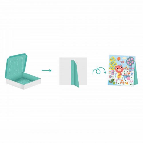 Loisir créatif gommettes pour enfant dès 3 ans, kit créatif maternelle Hachette x JANOD