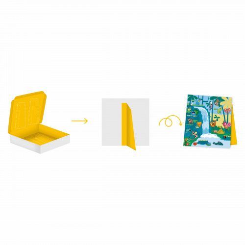 Loisir créatif gommettes pour enfant dès 5 ans, kit créatif maternelle Hachette x JANOD