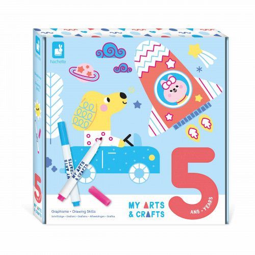 Loisir créatif graphisme, tracé et dessin pour enfant dès 5 ans, kit créatif maternelle Hachette x JANOD