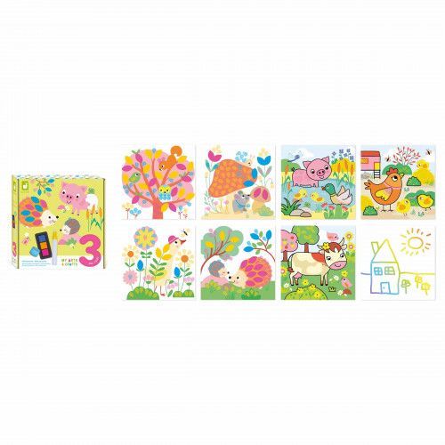 Loisir créatif pour enfant dès 3 ans, multi activités peinture, encre et tampon, kit créatif maternelle Hachette x JANOD