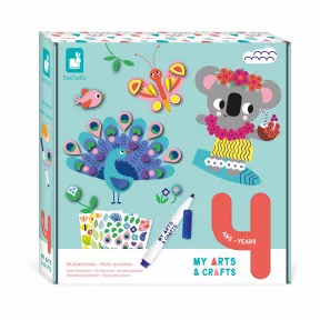 Kit de mosaïque activité papier mousse autocollant pour enfant - Décore ta  chenille qui fait des trous