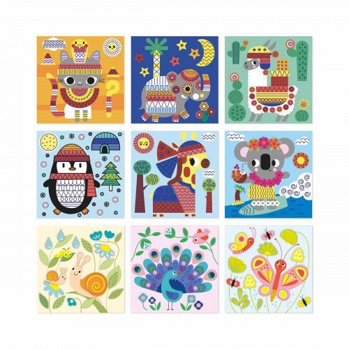 Loisir créatif pour enfant dès 4 ans, multi activités stickers, coloriage, kit créatif maternelle Hachette x JANOD