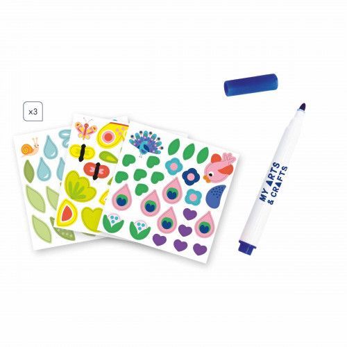 Loisir créatif pour enfant dès 4 ans, multi activités stickers, coloriage, kit créatif maternelle Hachette x JANOD