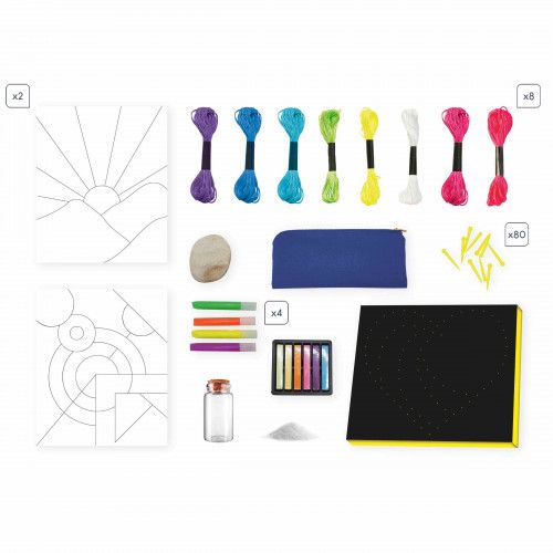 Coffret loisir créatif COLOR ADDICT, kit créatif multi activités avec instructions Hachette x JANOD