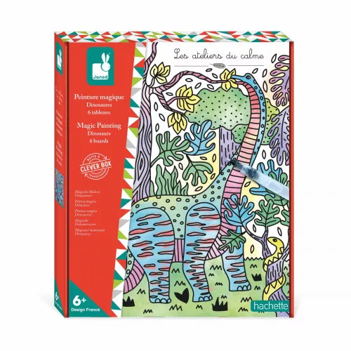 Loisir créatif peinture pour enfant dès 6 ans, thème dinosaures, kit créatif Hachette x JANOD