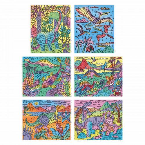 Loisir créatif peinture pour enfant dès 6 ans, thème dinosaures, kit créatif Hachette x JANOD
