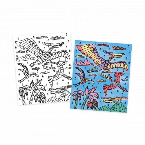 Loisir créatif peinture pour enfant dès 6 ans, thème dinosaures, kit créatif Hachette x JANOD