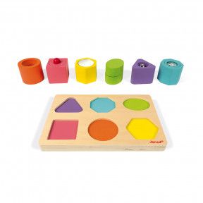 Cubes bois Pyramide Baby Forest - Janod - Polipetitpois