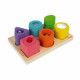 Puzzle 6 cubes sensoriels en bois, motricité éveil toucher, multicolore, pour enfant à partir de 12 mois JANOD