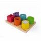 Puzzle 6 cubes sensoriels en bois, motricité éveil toucher, multicolore, pour enfant à partir de 12 mois JANOD