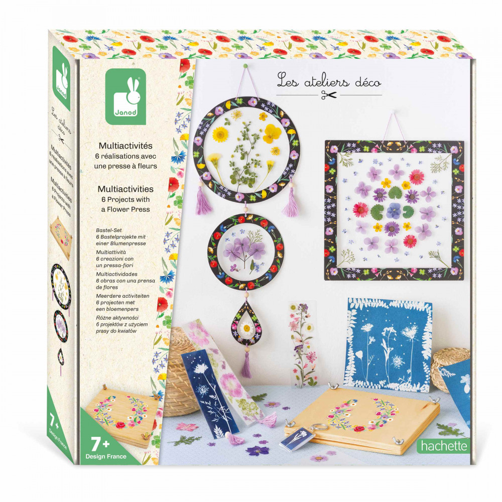 Janod - Coffret créatif multi-activités licorne - 13 activités à décorer - mosaïques, autocollants brillants et papier doré - à partir de 6 ans