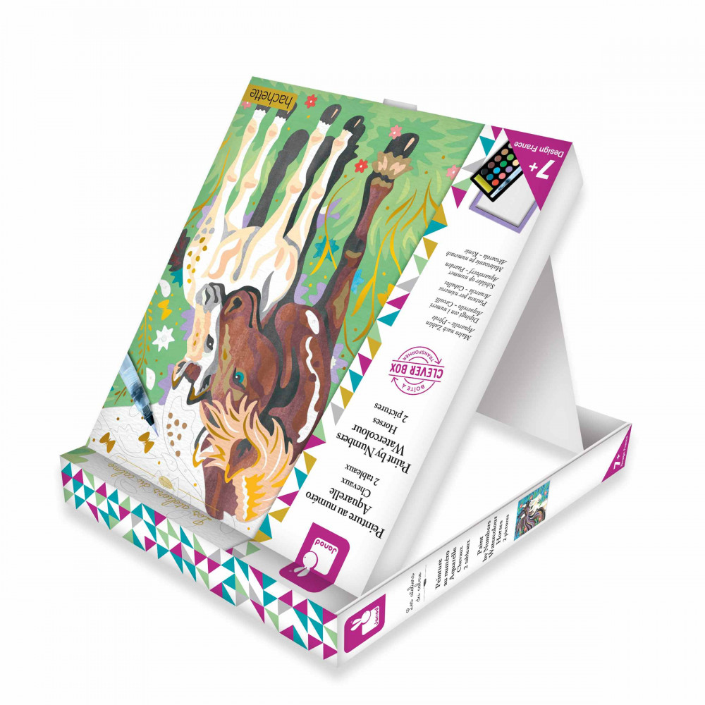 Painting By Numbers Watercolour Horses "Les Ateliers du Calme