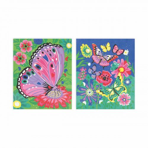 Loisir créatif enfant 7 ans, peinture par numéro thème papillons, aquarelle, kit créatif Les Ateliers du Calme Hachette x JANOD
