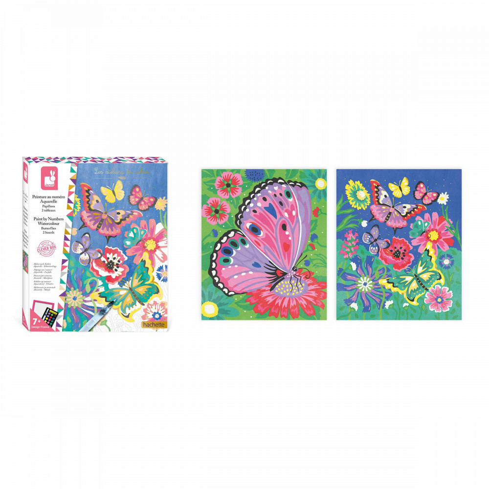 Malen Nach Zahlen Aquarelle Schmetterlinge : Kollektion „Les Ateliers