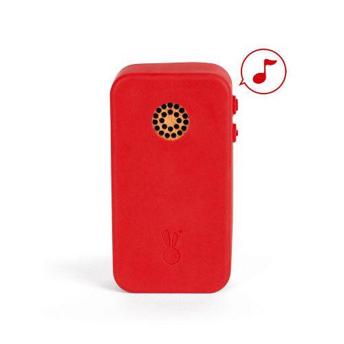 Téléphone Sonore en bois et silicone, éveil sonore musical bébé, imitation, pour enfant à partir de 18 mois JANOD