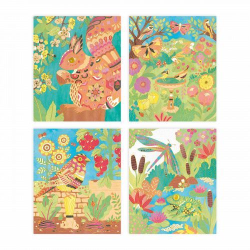Loisir créatif pour enfant 7 ans, peinture aquarelle, thème jardin, kit créatif Les Ateliers du Calme Hachette x JANOD