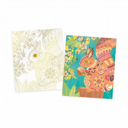 Loisir créatif pour enfant 7 ans, peinture aquarelle, thème jardin, kit créatif Les Ateliers du Calme Hachette x JANOD