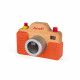 Appareil Photo Sonore en bois et silicone, imitation, éveil sonore musical, caméra, orange, pour enfant dès 18 mois JANOD
