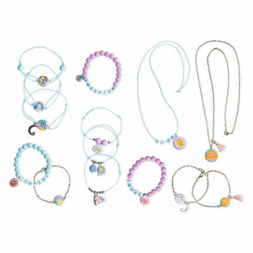 Loisir créatif pour enfant dès 7 ans, activité bijoux, thème astrologie, kit créatif Les Ateliers Bijoux Hachette x JANOD