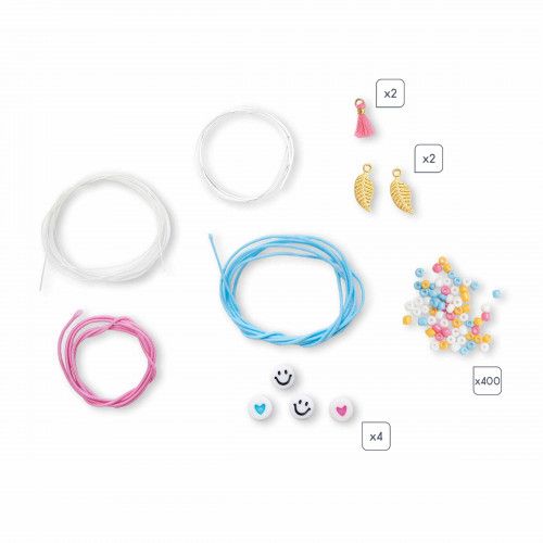 Loisir créatif enfant dès 6 ans, activité bijoux, 6 bijoux fleurs en perles, kit créatif Les Ateliers Bijoux Hachette x JANOD