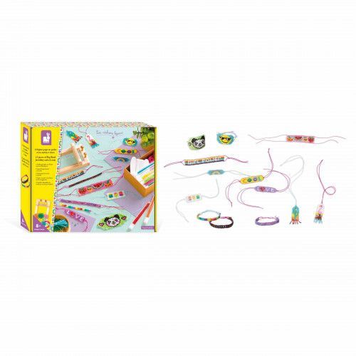 Loisir créatif enfant dès 6 ans, activité bijoux, 6 bijoux fleurs en perles, kit créatif Les Ateliers Bijoux Hachette x JANOD