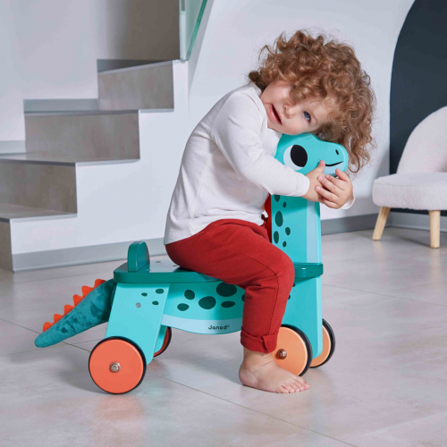 Porteur bois bébé - Porteur dinosaure, enfant 12 mois 1 an Janod