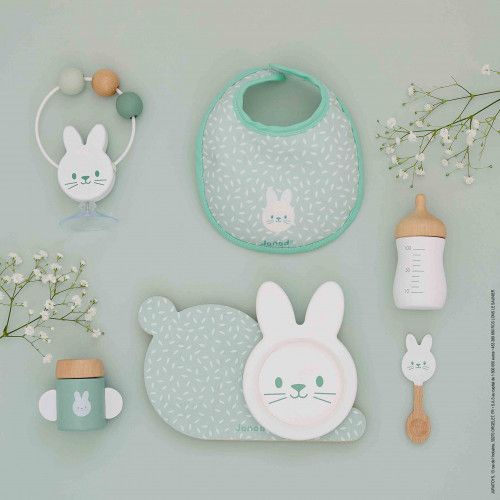 Set accessoires poupons en bois et tissu, 7 pièces, nursery, jouet imitation bébé enfant dès 2 ans JANOD