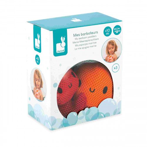 Jeu pour le bain, éponge pour enfant à partir de 10 mois, jeu pour la douche de bébé, JANOD