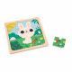 Puzzle bois bébé, puzzle 9 pièces Lapin blanc, FSC, motricité bébé enfant dès 18 mois JANOD